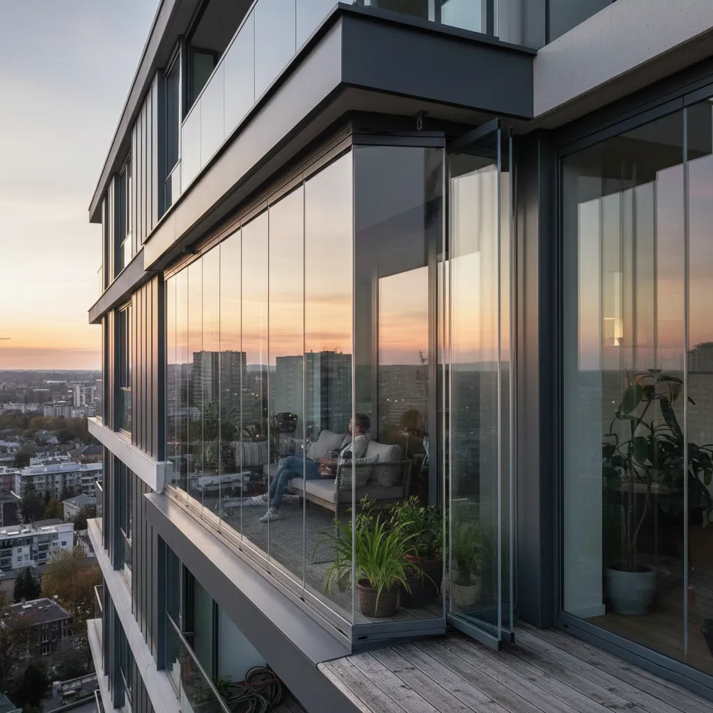 8mm Katlanır Cam Balkon
